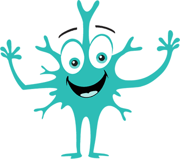 Cartoon character of a neuron