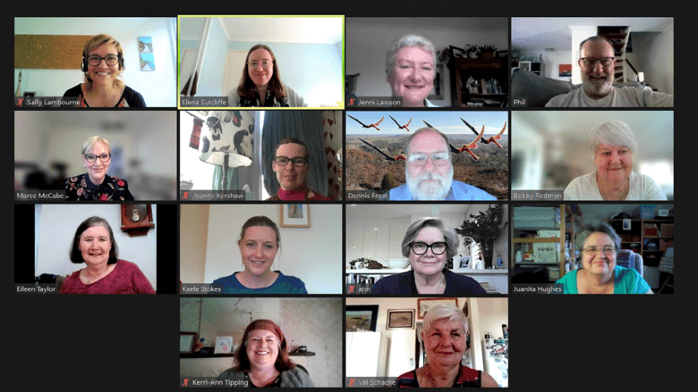 A screenshot of a Dementia Australia Advisory Committee meeting.