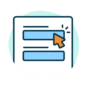 Illustration showing a webform and a cursor arrow