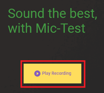 A screenshot demonstrating how to test your microphone.