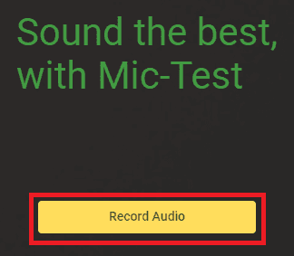 A screenshot demonstrating how to test your microphone.