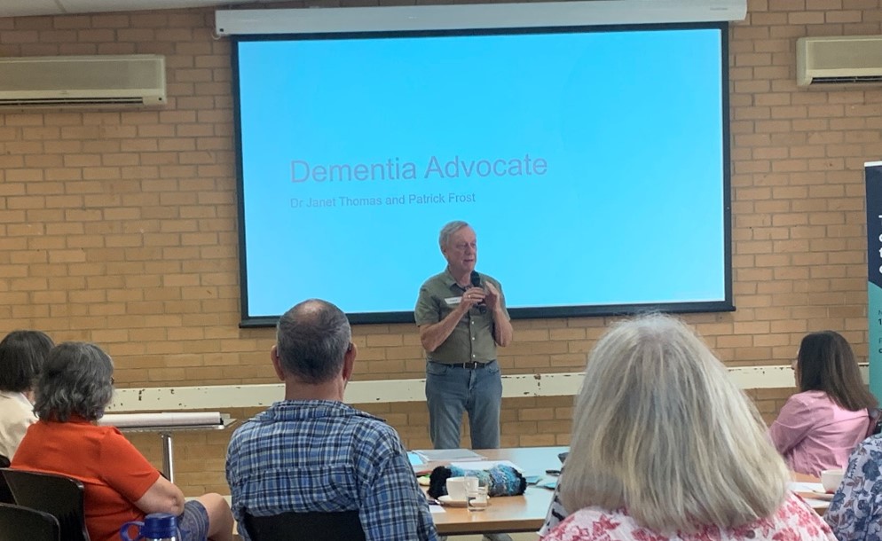 Dementia Advocate Patrick Frost presents at an It Starts With You session