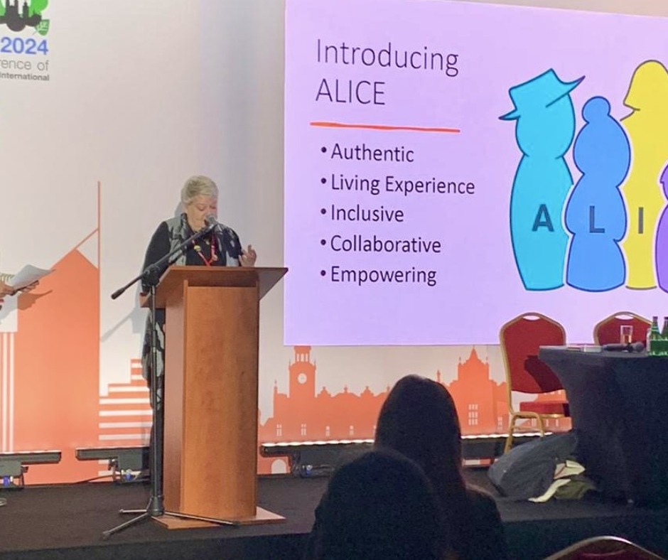 Chair of the Dementia Australia Advisory Committee Bobby Redman presents at the Alzheimer's Disease International Conference