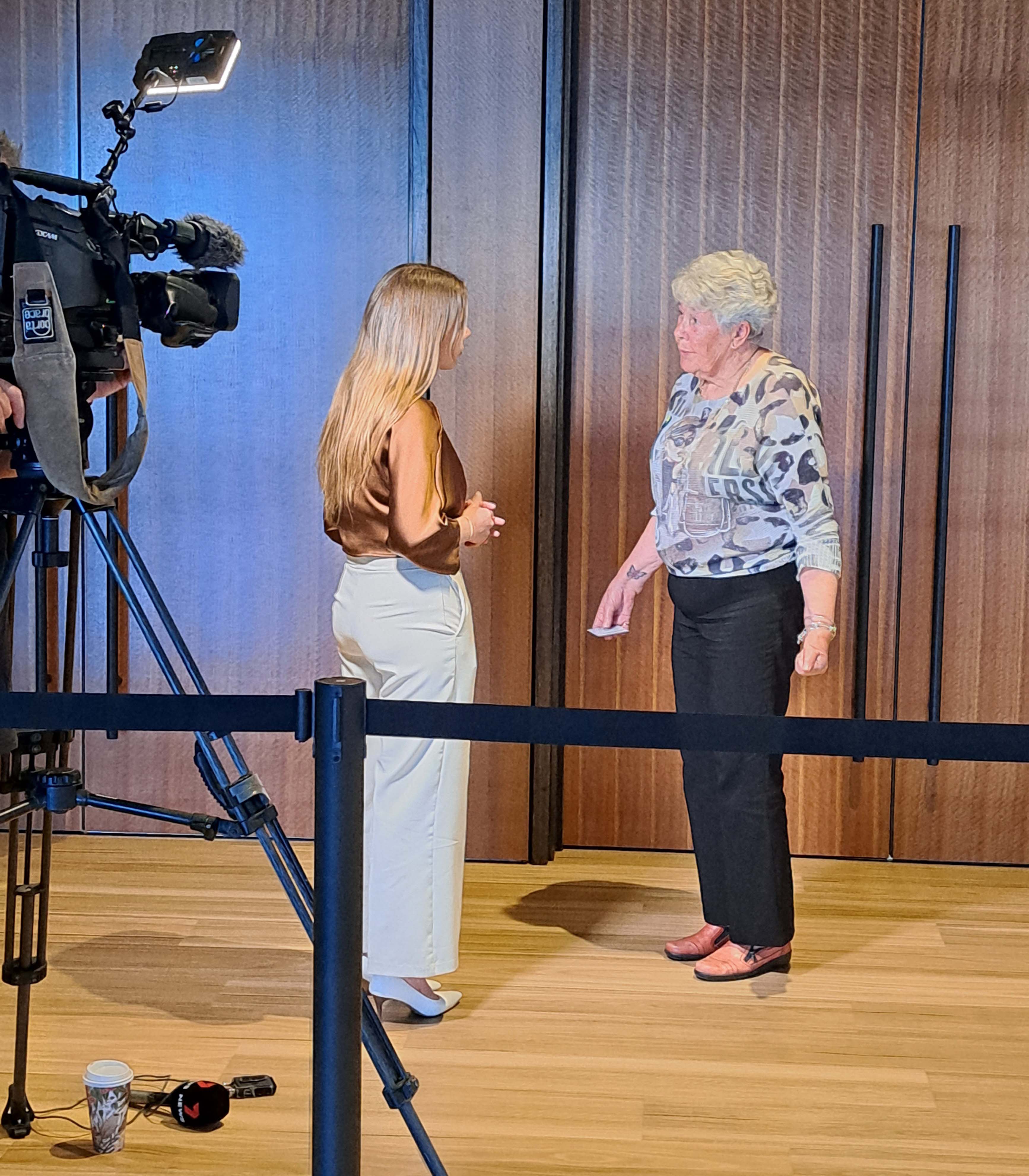 Dementia Advocate Jan Catling speaking to Channel 7 Mid-North Coast