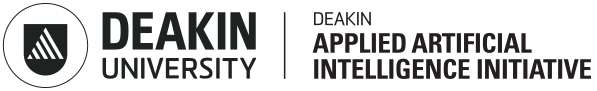 A logo reading 'Deakin University: Deakin Applied Artificial Intelligence Initiative'